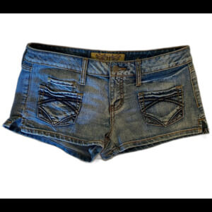 Hint  Jean Shorts Distressed Size 9 Designer Stitching Short Shorts‎ Daisy Dukes
